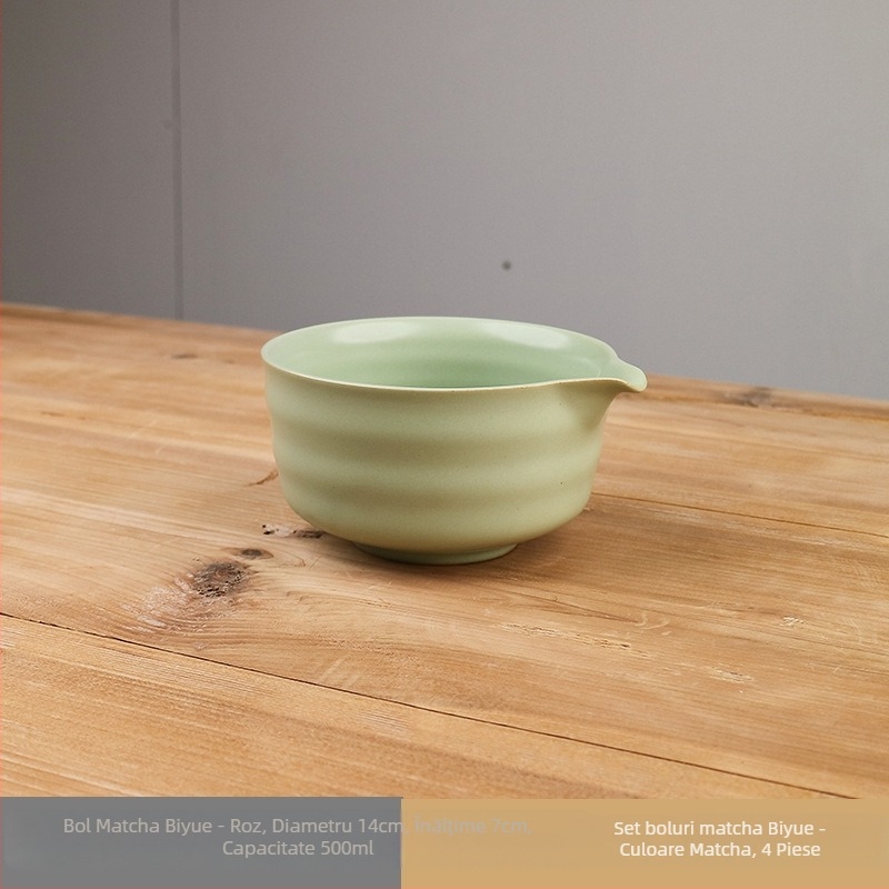Set japonez de matcha: bol ceramic pentru matcha cu gură, suport pentru tel/whisk, lingură de ceai, tel de 100 din bambus pentru matcha, instrumente de pregătire a ceaiului din Dinastia Song