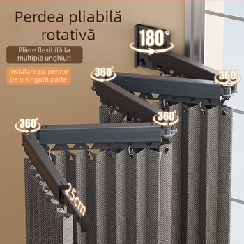 Set de perdele de duș pliabile cu separator invizibil pentru baie, perdea impermeabilă pentru zone uscate și ude, montaj fără găuri
