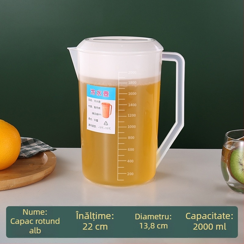 Ceainic din plastic pentru apă rece, pentru prepararea ceaiului, potrivit pentru uz casnic și comercial, pentru restaurante, rezistent la temperaturi înalte
