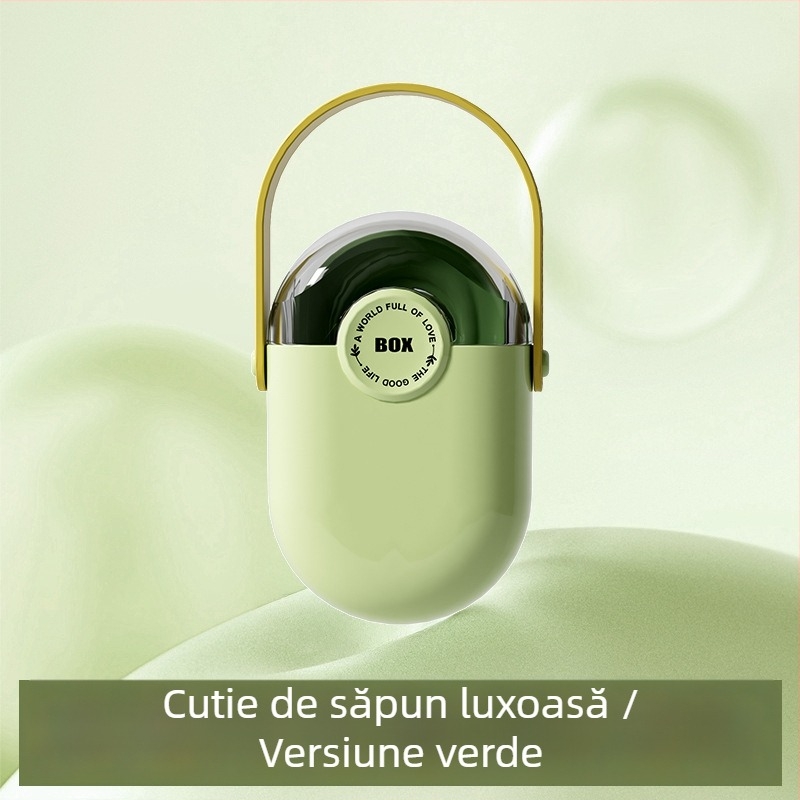 Cutie premium pentru săpun de călătorie, cu capac etanș, portabilă, cu orificii de drenaj – cutiuță mini de depozitare săpun