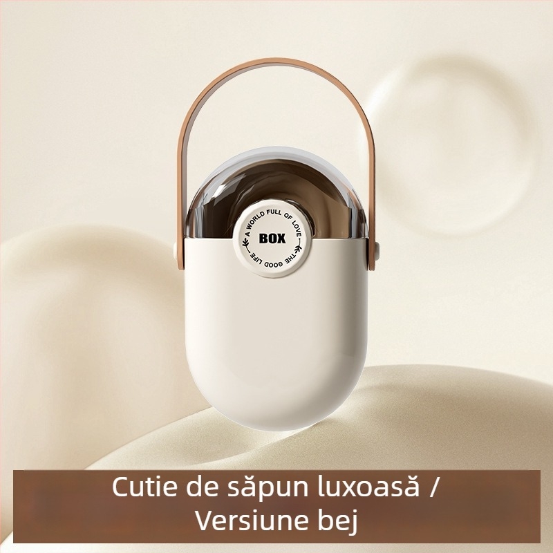 Cutie premium pentru săpun de călătorie, cu capac etanș, portabilă, cu orificii de drenaj – cutiuță mini de depozitare săpun