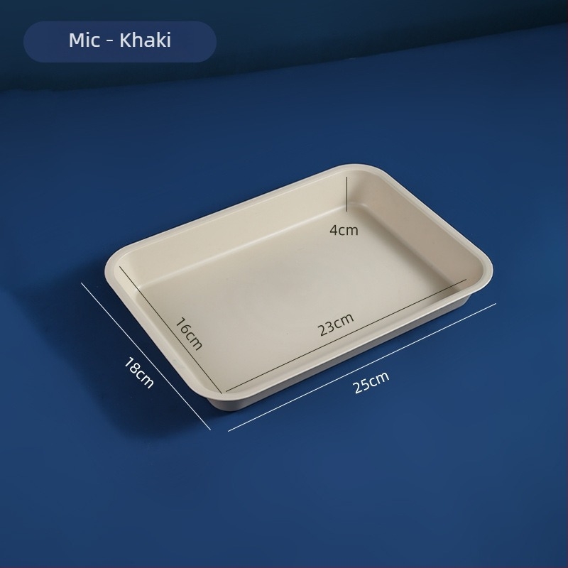 Tavă din plastic dreptunghiulară pentru cești de ceai și ceainic – tavă de depozitare adâncă și farfurie pentru fructe