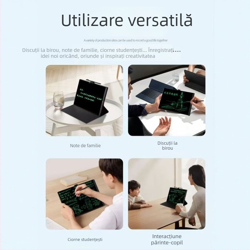 Tablă pliabilă pentru scriere cu linie fină, stilou magnetic, husă din piele, pentru birou și elevi