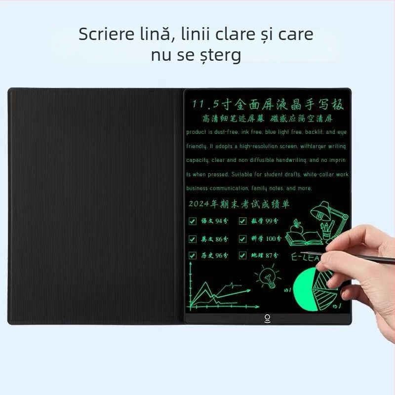 Tablă pliabilă pentru scriere cu linie fină, stilou magnetic, husă din piele, pentru birou și elevi