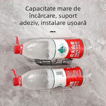 Suport pentru săpun din oțel inoxidabil, montaj cu bandă adezivă pentru baie, fără găuri, drenaj, construcție îngroșată