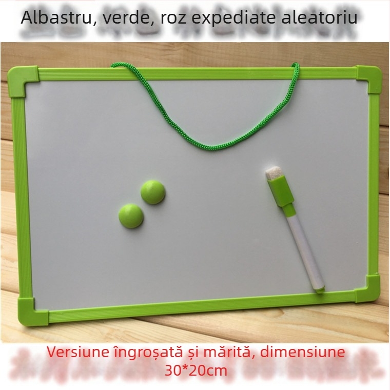 Tablă albă magnetică pentru copii, pentru scriere și desen, scriere și ștergere, 20×30 cm