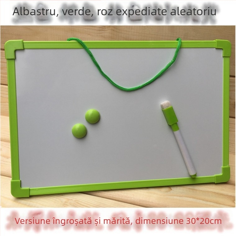 Tablă albă magnetică pentru copii, pentru scriere și desen, scriere și ștergere, 20×30 cm