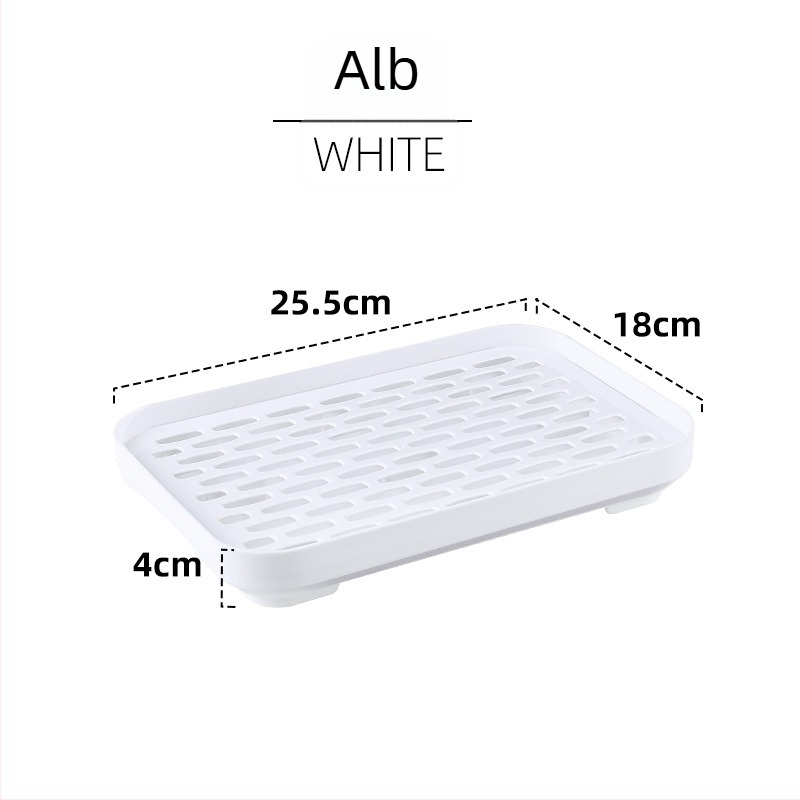 Tavă de ceai din plastic, dublu nivel, drenaj pentru căni