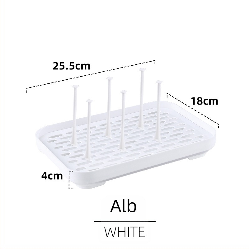 Tavă de ceai din plastic, dublu nivel, drenaj pentru căni