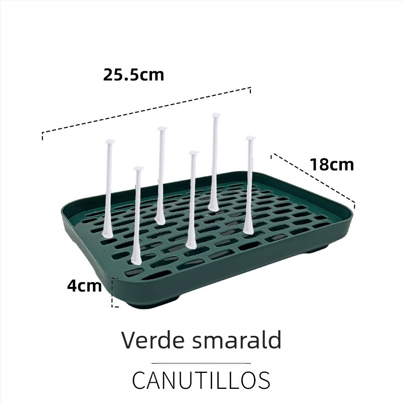 Tavă de ceai din plastic, dublu nivel, drenaj pentru căni