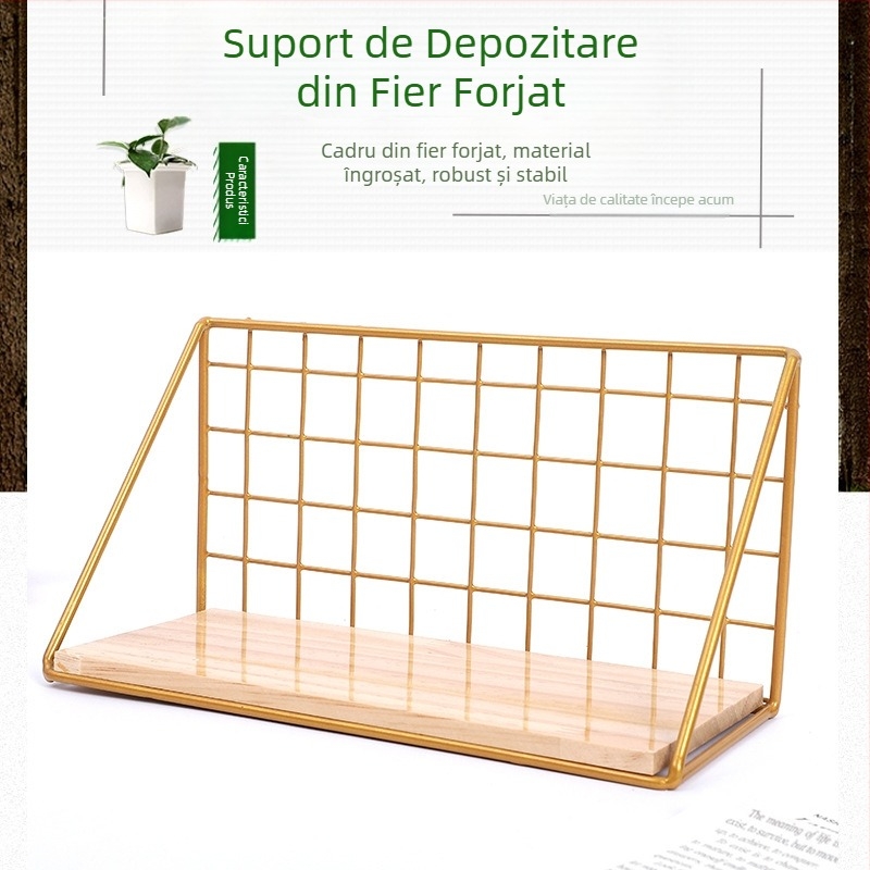 Raft de depozitare montat pe perete pentru baie și chiuvetă