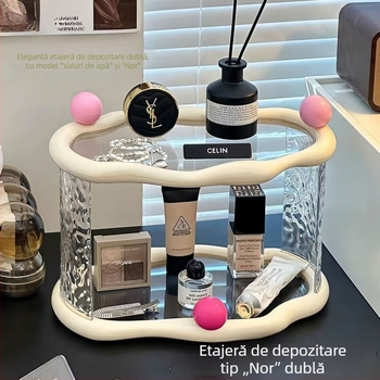 Organizator de birou lux pentru pahare, hol și baie, parfumuri, îngrijire a pielii și produse de cosmetică