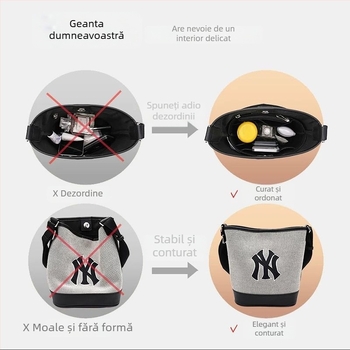 Liner pentru geantă MLB tote, organizator mediu cu fermoar, căptușeală care menține forma