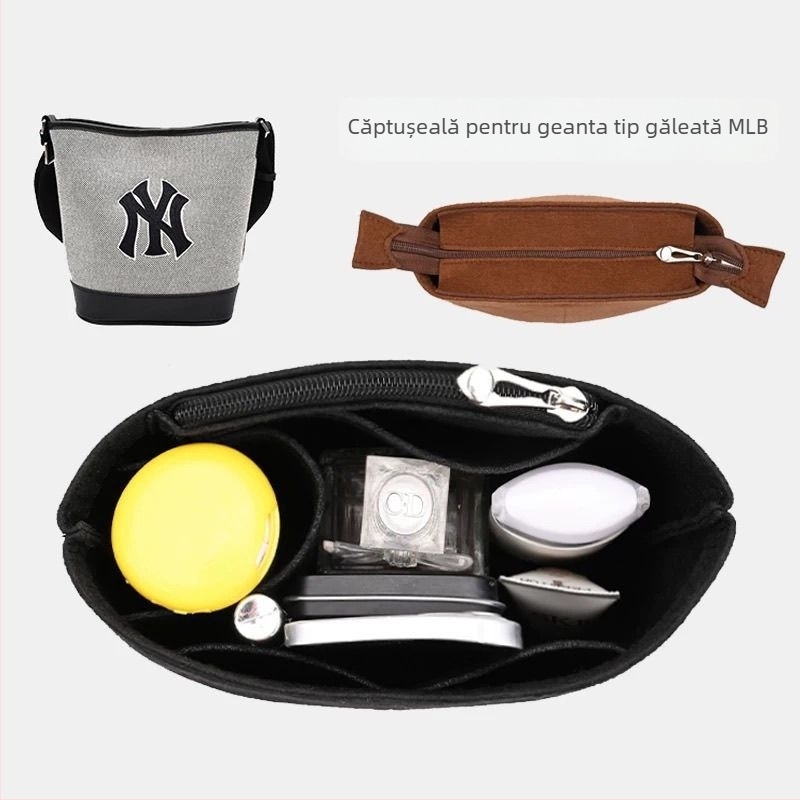 Liner pentru geantă MLB tote, organizator mediu cu fermoar, căptușeală care menține forma