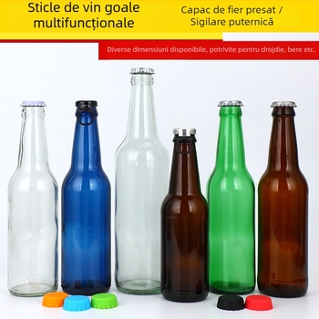 Sticlă maro pentru bere, goală, 330 ml/500 ml, protecție împotriva luminii pentru băuturi