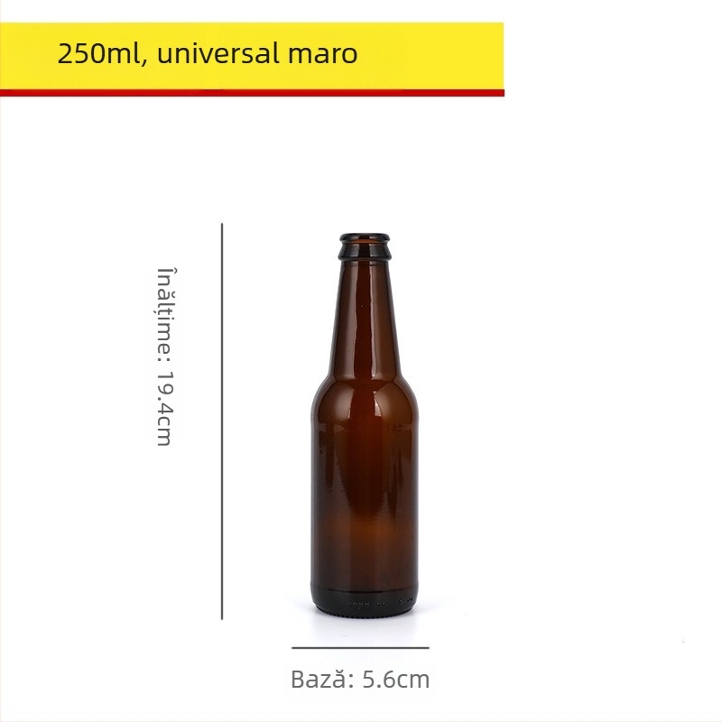 Sticlă maro pentru bere, goală, 330 ml/500 ml, protecție împotriva luminii pentru băuturi
