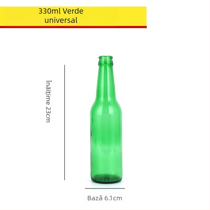 Sticlă maro pentru bere, goală, 330 ml/500 ml, protecție împotriva luminii pentru băuturi