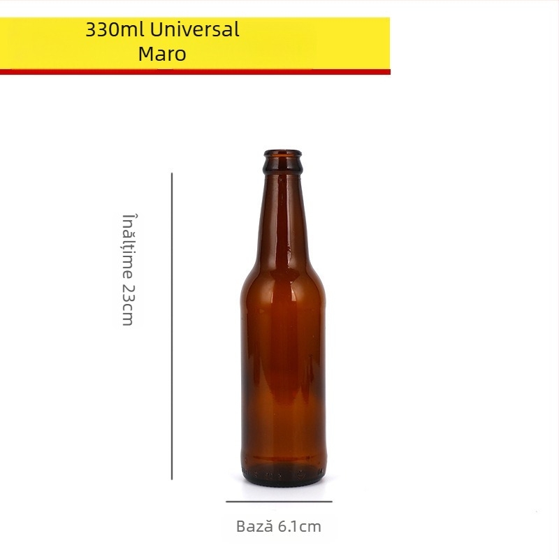 Sticlă maro pentru bere, goală, 330 ml/500 ml, protecție împotriva luminii pentru băuturi