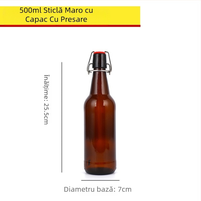 Sticlă maro pentru bere, goală, 330 ml/500 ml, protecție împotriva luminii pentru băuturi