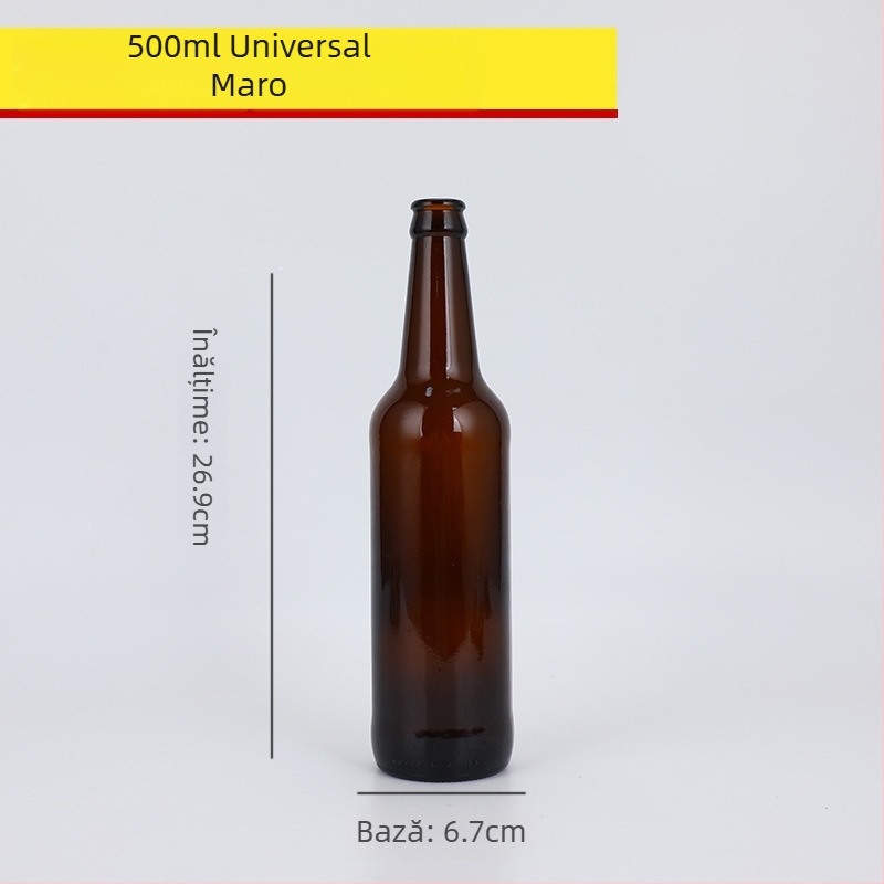 Sticlă maro pentru bere, goală, 330 ml/500 ml, protecție împotriva luminii pentru băuturi