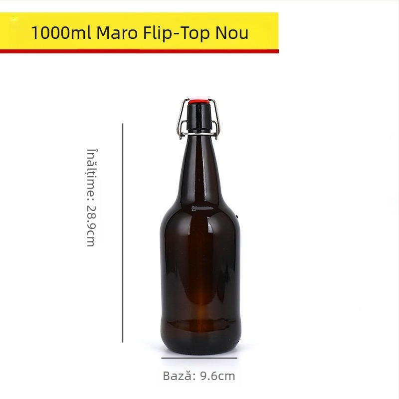 Sticlă maro pentru bere, goală, 330 ml/500 ml, protecție împotriva luminii pentru băuturi