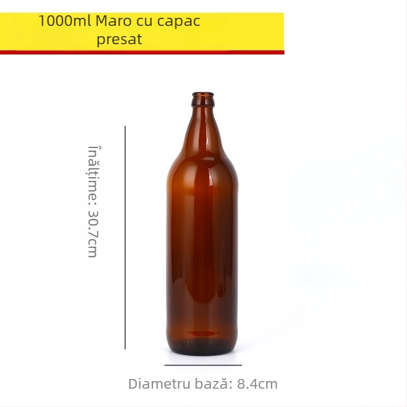 Sticlă maro pentru bere, goală, 330 ml/500 ml, protecție împotriva luminii pentru băuturi