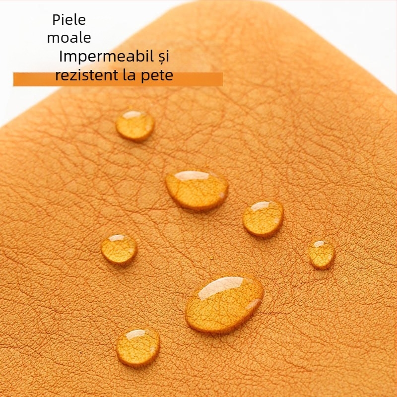 Geantă din PU leather pentru depozitarea cablurilor cu închidere automată, organizator de călătorie multifuncțional pentru cabluri, căști cu cablu, încărcătoare, cosmetică și ruj
