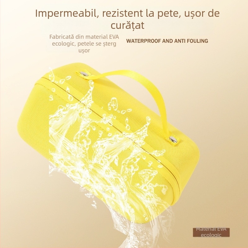 Geantă EVA pentru machiaj, capacitate mare, organizator portabil pentru produse cosmetice și toalete, impermeabilă pentru călătorii