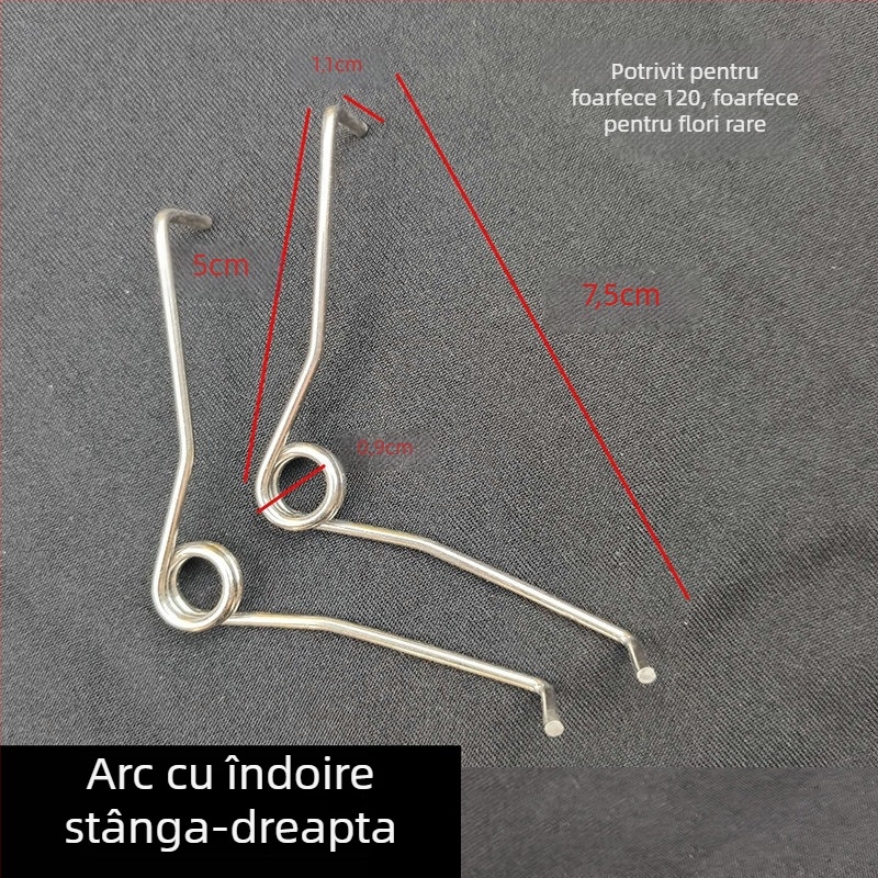 Arcuri metalice pentru foarfecă de tăiat crengi, arcuri în formă de V (stânga și dreapta), accesorii pentru arc