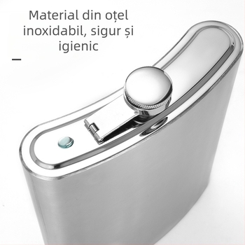 Set din oțel inoxidabil plat, recipient portabil pentru băuturi cu pahare, pentru exterior