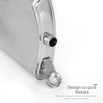 Set din oțel inoxidabil plat, recipient portabil pentru băuturi cu pahare, pentru exterior