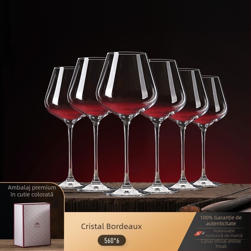 Set european de pahare pentru vin roșu, cu decantor din cristal și pahare burgunde pentru uz casnic