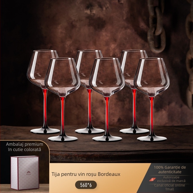 Set european de pahare pentru vin roșu, cu decantor din cristal și pahare burgunde pentru uz casnic