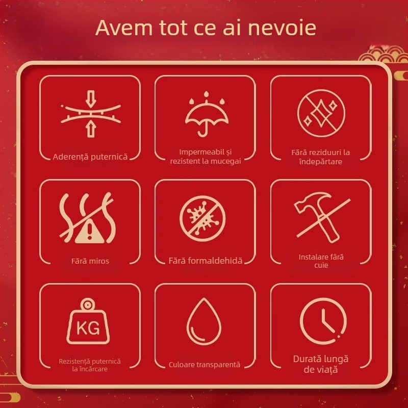 Bandă dublu-adezivă, transparentă, acrilică, cu aderență înaltă pentru montaj pe perete, etichete cu puncte nano pentru decor (modele JL705 JL704 JL703 JL702)