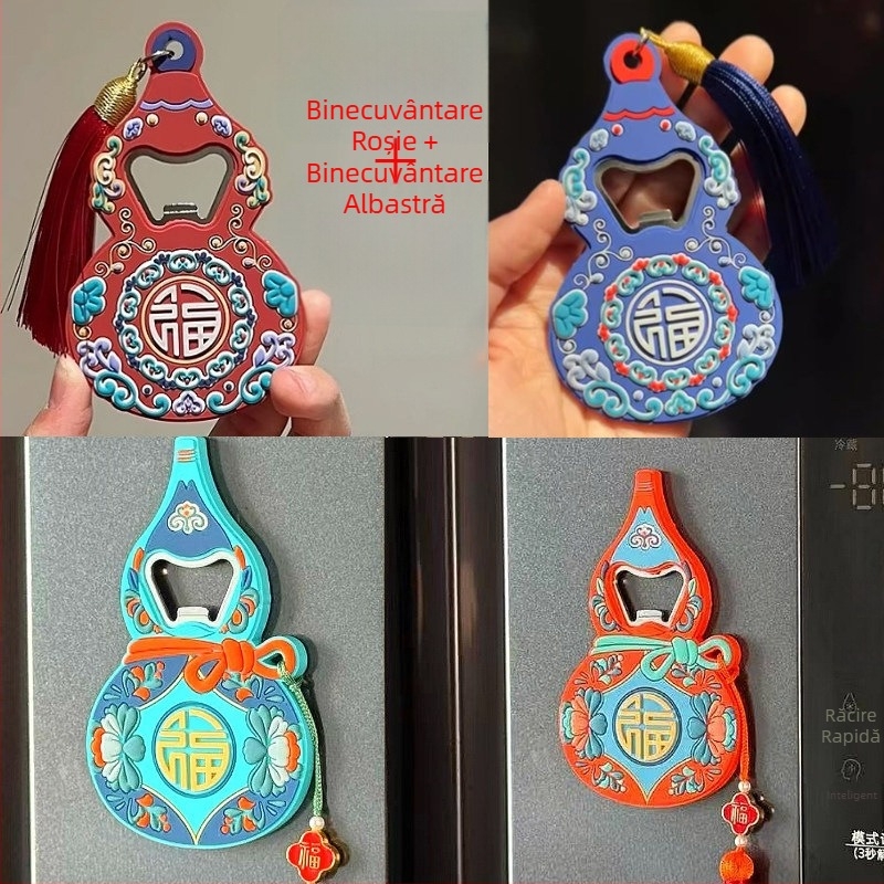 Deschizător de sticle Fulu, magnet pentru frigider, design creativ personalizat pentru bere