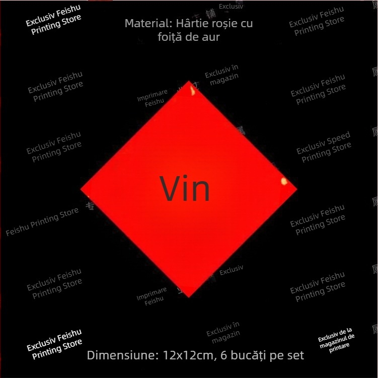 Etichetă autoadezivă din hârtie roșie pentru vin, pentru sticle ceramice, sigilare a ambalajului exterior cu imprimare QR