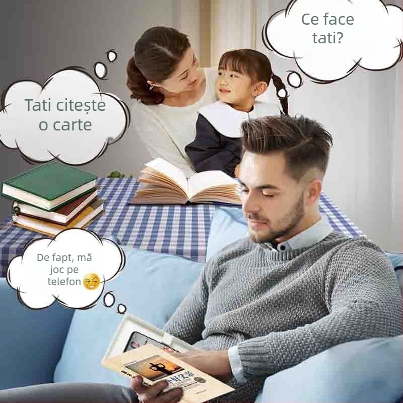 Suport pentru telefon în formă de carte, cu compartiment ascuns, deghizat în carte realistă, copertă personalizabilă