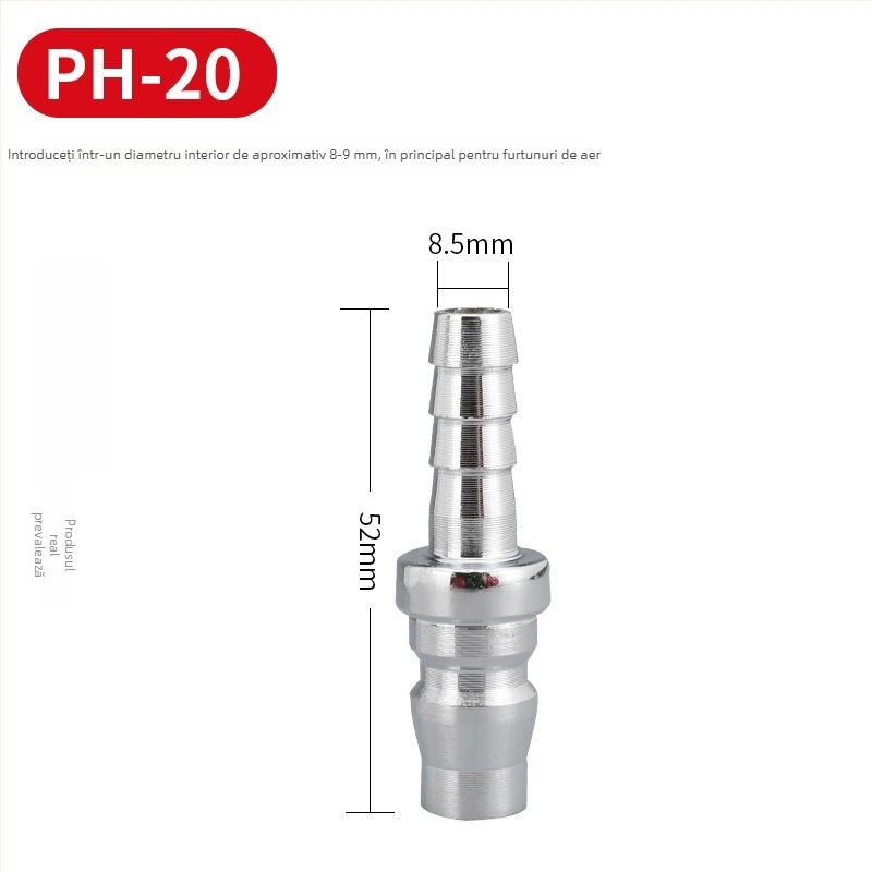Conectori rapizi de tip C pentru unelte pneumatice — cuplu masculin și feminin, 8 mm, mecanism de blocare, pentru pistol cu aer și compresor