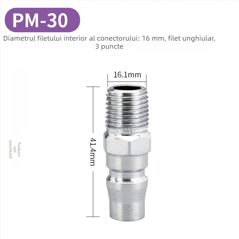 Conectori rapizi de tip C pentru unelte pneumatice — cuplu masculin și feminin, 8 mm, mecanism de blocare, pentru pistol cu aer și compresor