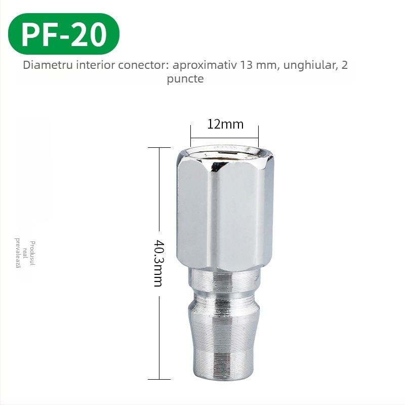 Conectori rapizi de tip C pentru unelte pneumatice — cuplu masculin și feminin, 8 mm, mecanism de blocare, pentru pistol cu aer și compresor