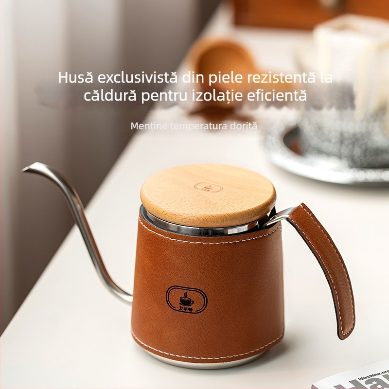 Set cadou cafea pentru preparare manuală: ceainic pour-over și ceașcă de cafea într-o cutie cadou