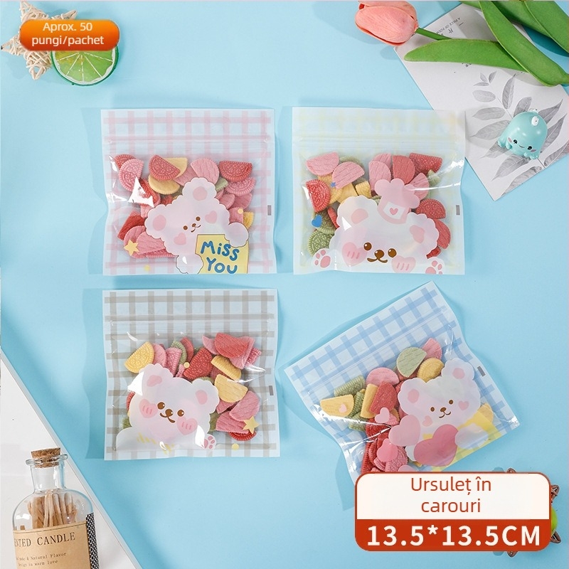 Pungă resigilabilă cu desene animate pentru biscuiți