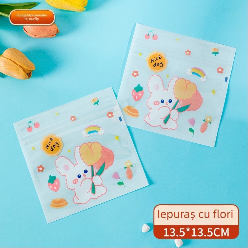 Pungă resigilabilă cu desene animate pentru biscuiți
