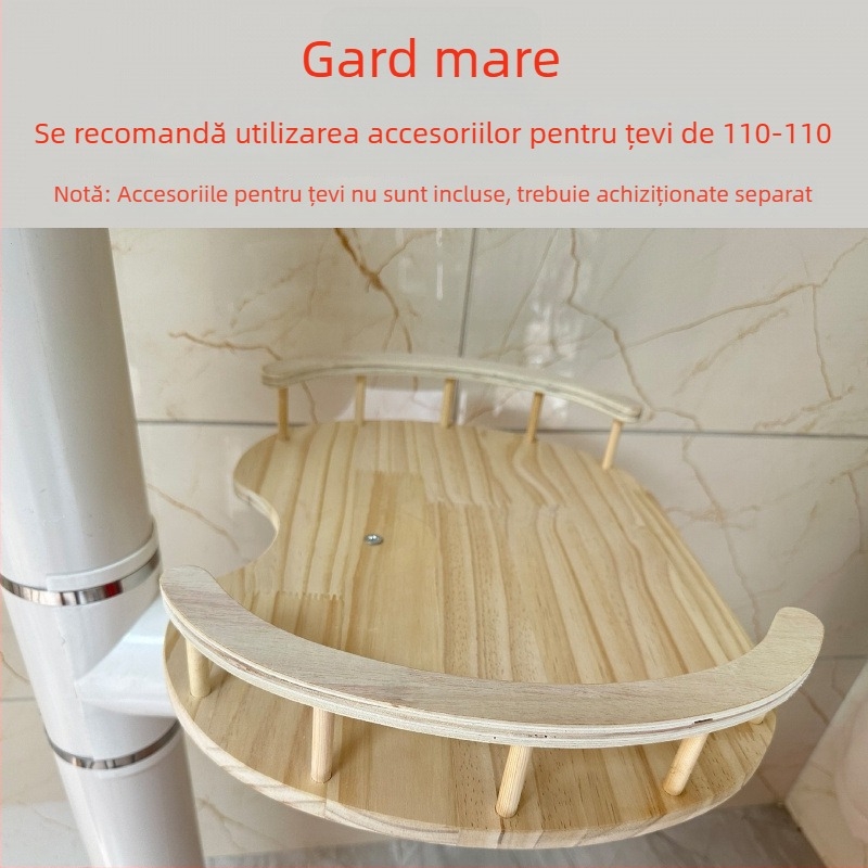 Copac de pisici pentru cățărare cu cuib — kit DIY cu materiale pentru renovarea conductelor de apă, balcon, țeavă PVC de drenaj și țeavă de gaz