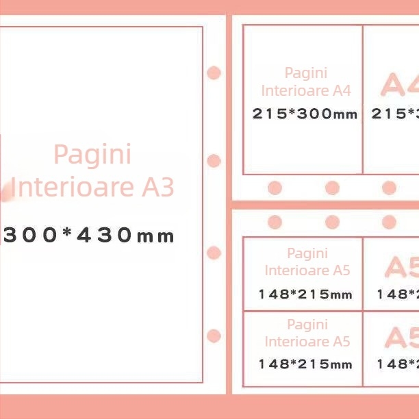 Album pentru certificatele copiilor, format A3/A4, piele premium, pentru premii și documente