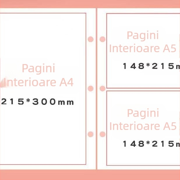 Album pentru certificatele copiilor, format A3/A4, piele premium, pentru premii și documente