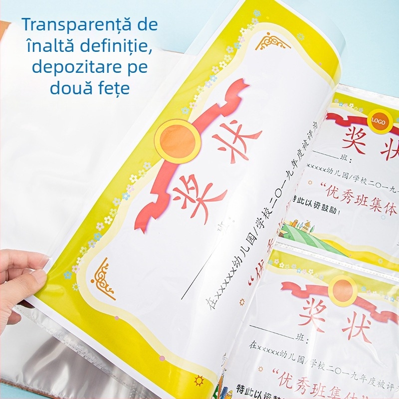 Album pentru certificatele copiilor, format A3/A4, piele premium, pentru premii și documente