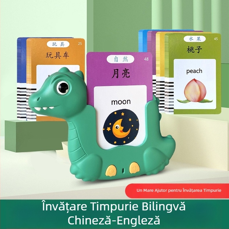 Dispozitiv de învățare pentru copii, bilingv, cu cântece, recunoaștere a literelor și cititor de carduri pentru educație timpurie