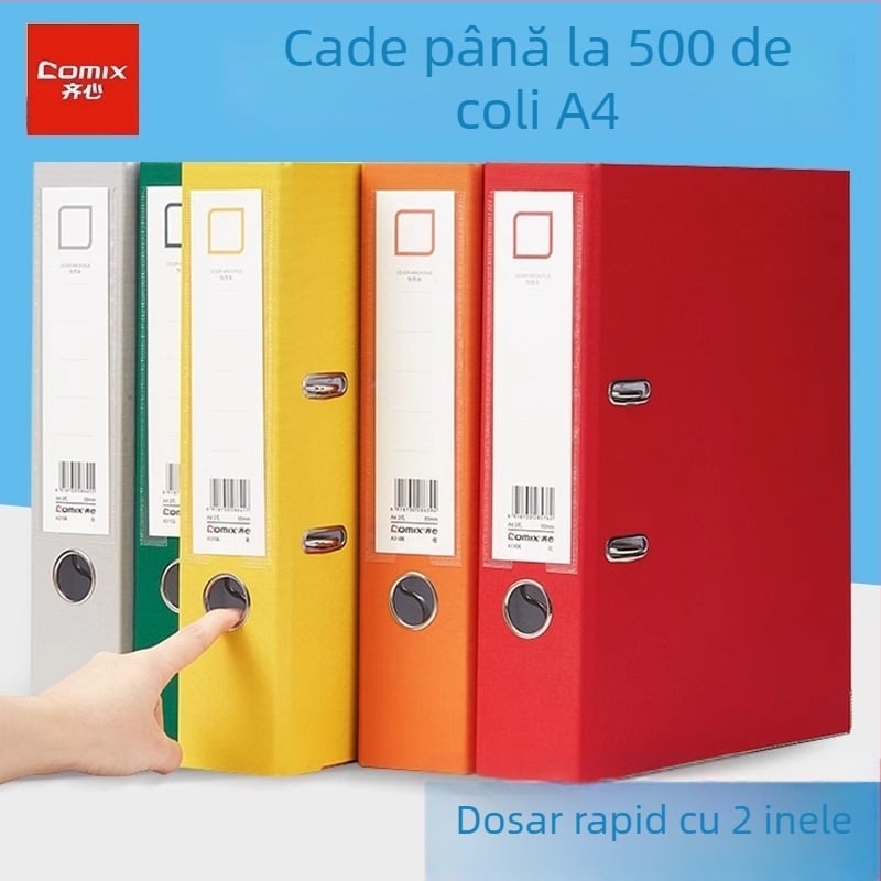 Dosar A4 cu două găuri, îngroșat, pentru fișiere cu foi perforate