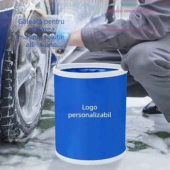 Găleata de apă pliabilă, portabilă, multifuncțională pentru pescuit în aer liber și spălarea mașinii